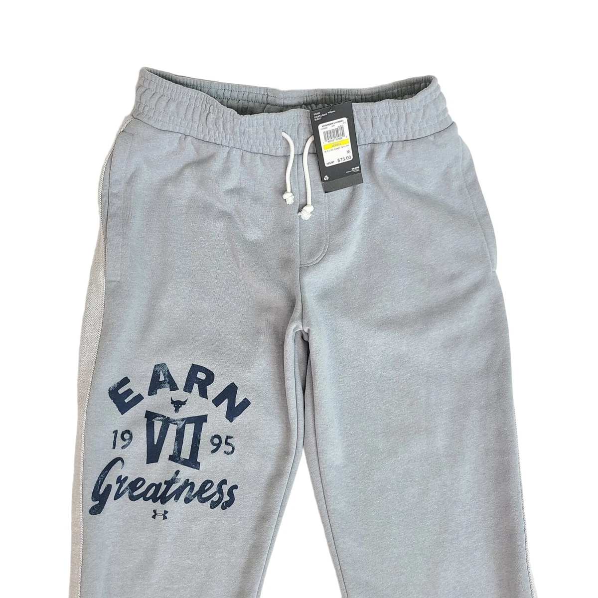 Under Armour Mens Medium Project Rock Sweatpants Heavyweight Terry 1370455 011