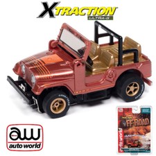 NEW Auto World Xtraction 1979 Jeep CJ-7 Russet Red with Renegade Graphics HO