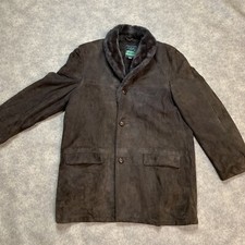 Grals Women's Genuine Vintage Suede Leather Coat, 40R Du Pont Quilon Made in USA