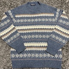 Vintage Puritan Fair Isle Wool Blended Pullover Sweater Mens Large USA Made Y2K