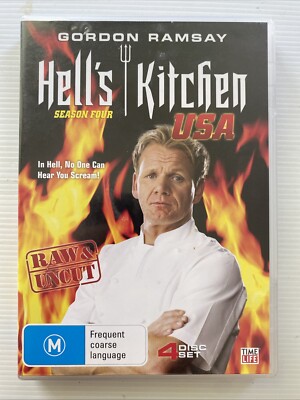3 Disc DVD - HELLS KITCHEN USA Complete Season Four 4 (2008) R4 - Gordan Ramsay
