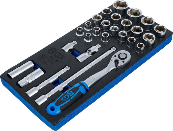 "Bgs SteckschlüSsel 8-32 Mm NüSse 27 Tlg Knarre Ratsche 1/2\" Werkstattwagen Modul"-image