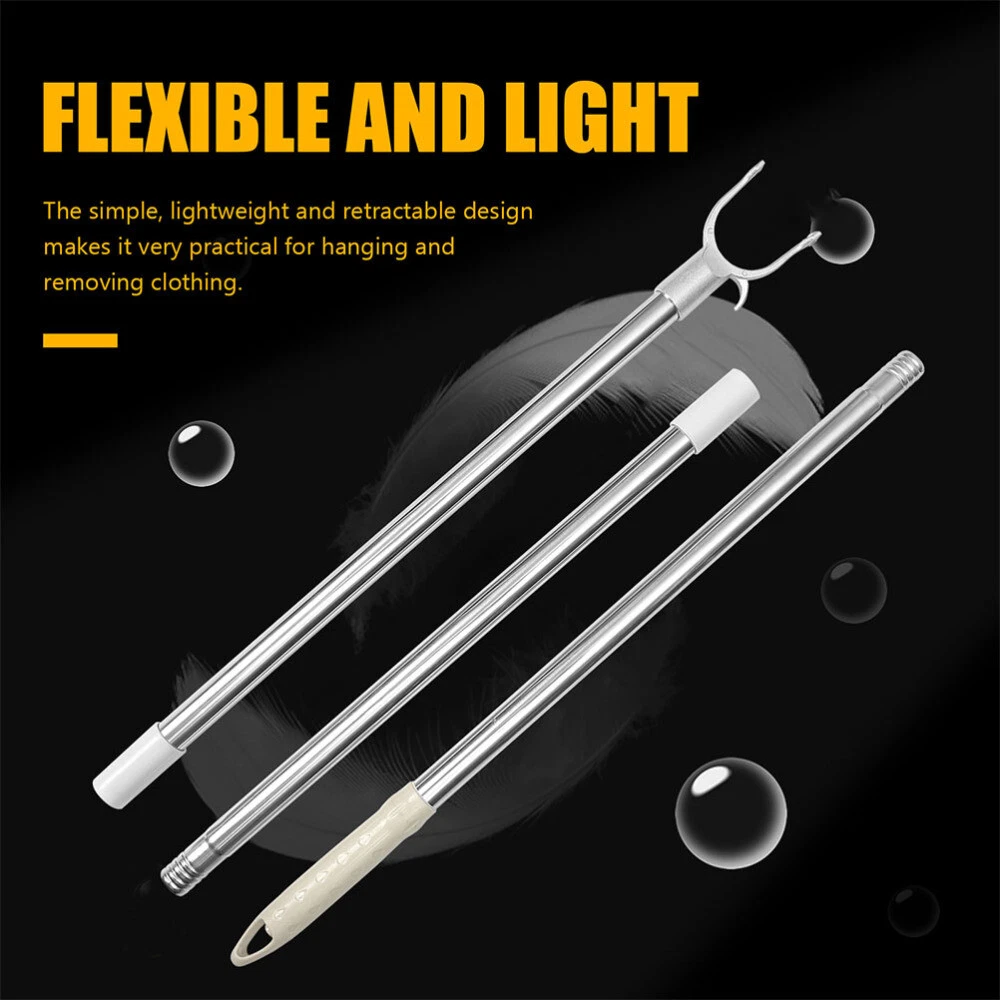 VETEMENTS 2 Pezzi Binario Appendiabiti Stendibiancheria Pali Supporto Esterno Regolabile