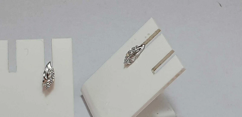 Eleganti Orecchini In Zirconia Cubica 925 Argento Diamante Americano Top - Immagine 4 di 4