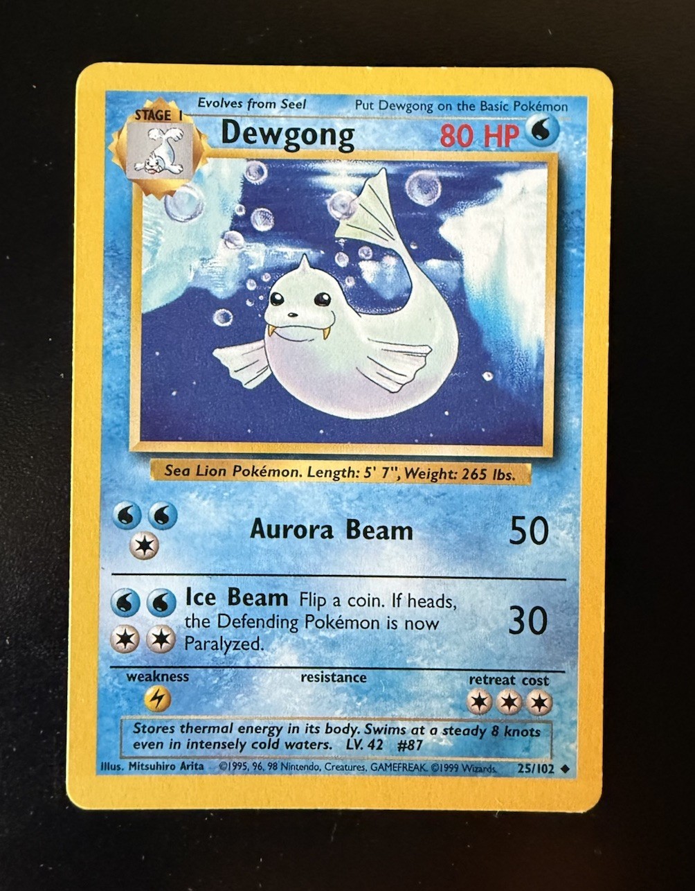 Dewgong 025/102 Base Set Regular Unlimited Uncommon Card Pokemon TCG