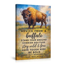 Advice from a Buffalo Wall Art Canvas Poster Inspirational Motivational Decor