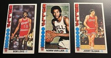 1976-77 Topps Chicago Bulls 3-Card Hi-Grade Lot Sloan, Love, VanLier No Creases