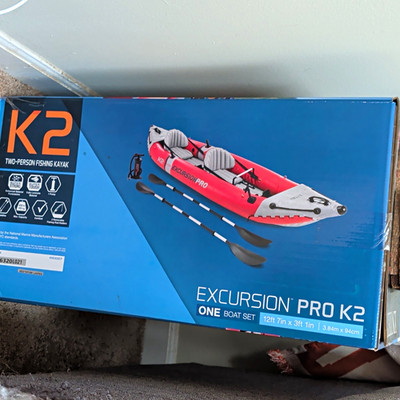 Intex Excursion Pro K2 Inflatable 2-Person Kayak Set Boat 68309EP