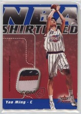 2003-04 Fleer Focus NBA Shirtified Jerseys Nameplate 12/50 Yao Ming HOF p8v