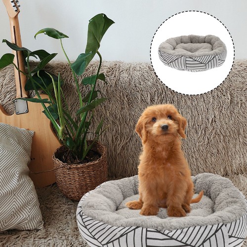 Dog Similes Reusable Lamb Fleece Pet Bed Compact Dog Sleeping Mat Warm Soft Pet ...