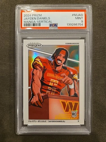 JAYDEN DANIELS 2024 PANINI PRIZM #M-JAD ROOKIE VERTICAL MANGA RC COMMANDERS SP