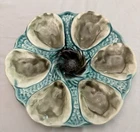 French  Majolica oysters plate Orchies /E