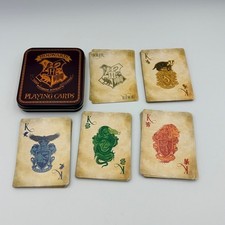 Harry Potter Hogwarts Playing Cards Tin Set Wizards Houses Collectible
