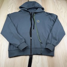 Felpa con cappuccio zip intera Ader Error uomo antracite esterno extraterres staccabile taglia A1