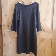 Theory Sheath Dress Size 10-Dark Brown-3/4 Sleeves-Stretch-Zip Up Back