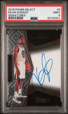 Panini 2016-17 Select Kevin Durant Golden State Warriors Auto 35/99 PSA 9 lowpop