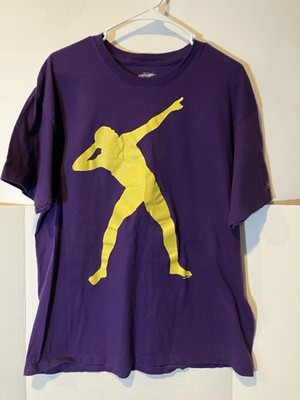 Usain Bolt TShirt Purple/Yellow XL