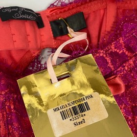 Agent Provocateur Mikaela SOIREE Pink Suspender AP2 Small NWT