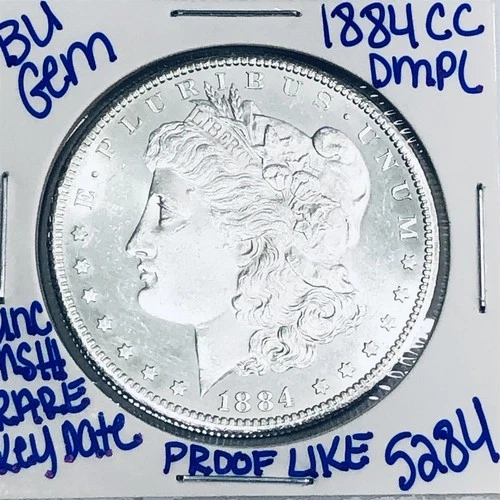 1884 CC BU UNCIRCULATED MORGAN SILVER DOLLAR AUTHENTIC U.S. MINT KEY DATE 5284