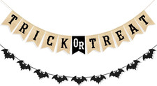 Trick or Treat Banner Garland Halloween Decorations for Mantel