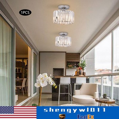 Modern Chandelier Light Crystal Ceiling Light Fixture Flush Mount Ceiling Lamp