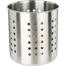 Stainless Steel Utensil Holder Kitchen Organizer Round Stand for Forks Spoons