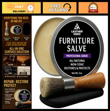 3-in-1 Leather Wood Furniture Salve - Polisher, Conditioner, Restorer - 5oz Ki
