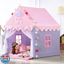 SISTICKER Kids Play Tents for Girls Large Pink Playhouse for Kids