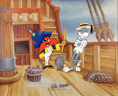 Mutiny on the Bunny Bugs Yosemite  #396/750 Animation Art SIGNED Friz Freleng