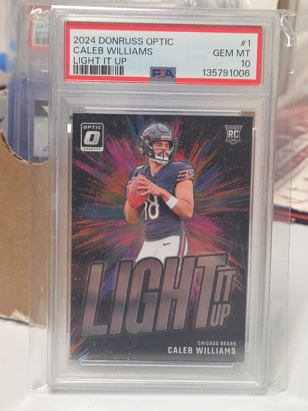 2024 Donruss Optic Light It Up Caleb Williams #1 R.C. PSA 10