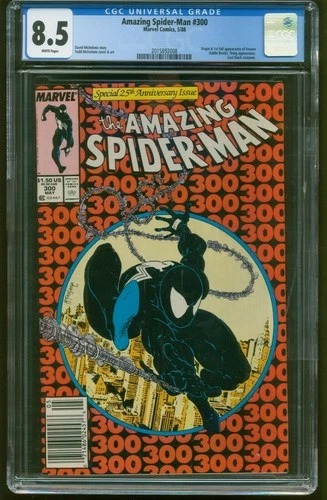 AMAZING SPIDERMAN # 300 NEWSSTAND MAY 1988 CGC-8.5 VERY FINE+ ORIGIN OF VENOM