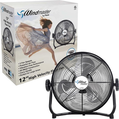 12 Inch High Velocity Floor Fan 3 Speed Metal Industrial Air Circulator Fan