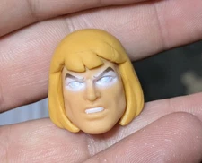 Masters Origins Filmation Style He-Man W/ White Eyes HEAD ONLY part Accessory 