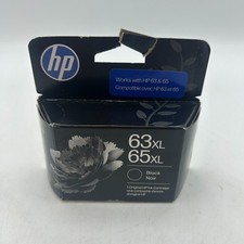 HP 63XL 65XL Black Printer Ink - New In Box