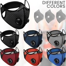Breathable Dust Mask Adjustable Nose Respirator Washable Carbon Filter Safety