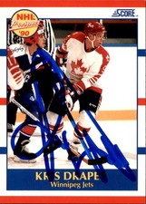 Kris Draper Signed 1990/91 Score Rookie Card #404. rookie card picture