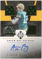 Aaron Rodgers 2019 Panini Majestic Capstones Jersey Autograph Card #CP-AR 12/15