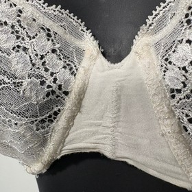 VTG Malizia by La Perla Ivory Silk Lace Underwire Full Coverage Bra Size 36D