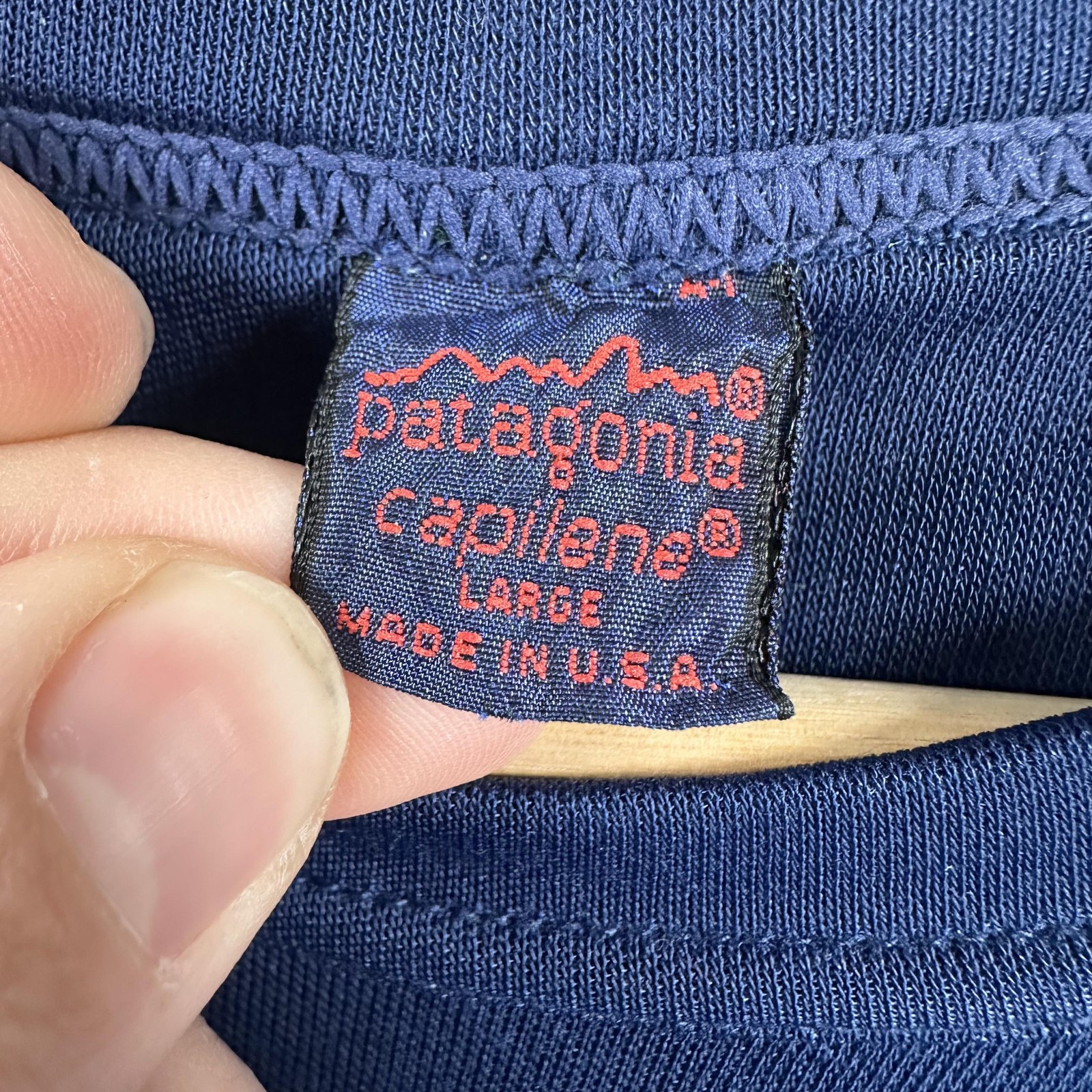 Vintage Patagonia Capilene Shirt Mens Large Blue Long Sleeve Base Layer USA 90s thumbnail 3