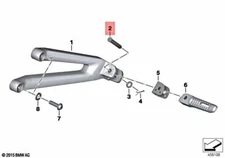 New Genuine BMW Foot-Peg Screw (D:8mm/ L:37,5mm) 46717675691
