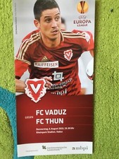 Official football programme Europa League Fc Vaduz vs FC Thun 06.08.2015