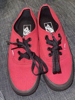 VANS Old Skool Canvas Men's Sz Maroon Black Low-Top Skate