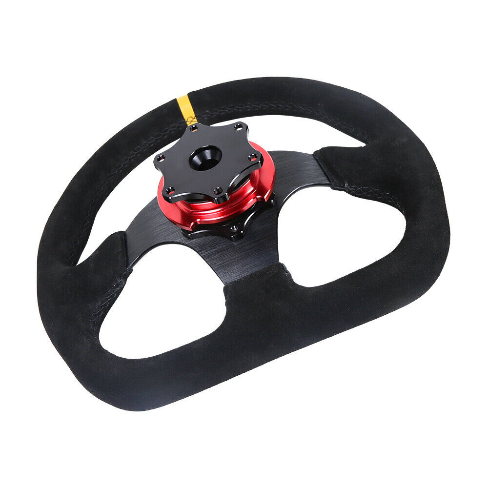 Car Aluminum D Shape Steering Wheel Quick Release Hub Adapter Boss SFI