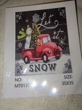 Paint by Number for Adults. 4 Packs Christmas Snowman, 14x14in Let it Snow