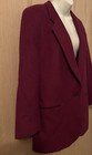 Vintage LL Bean Blazer Women's 10R Maroon Wool Cashmere Long Line Work Career — photo 3