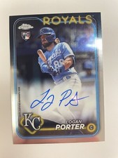 2024 Topps Chrome Logan Porter Rookie Card Auto RC Kansas City Royals