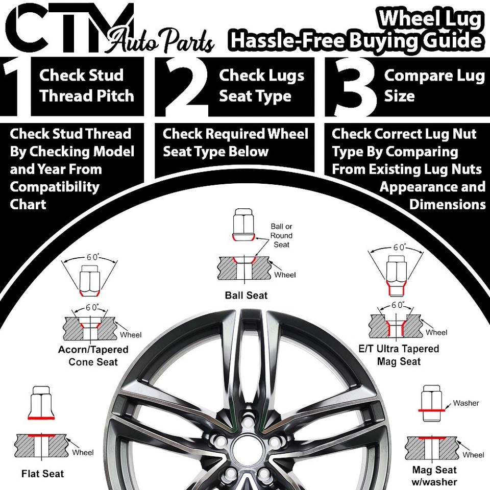 16x 4.5" Tall 12x1.5 Chrome Spike Lug Nut 3/4" Hex + Key Fit Ford Chevy - Image 4 of 4