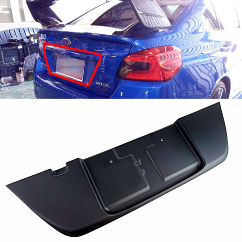 Unpainted Fit For Subaru WRX STI 4th 4DR Sedan Rear License Plate Frame Cover - Picture 1 of 6