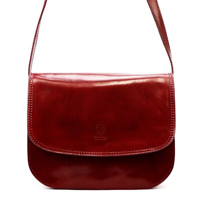 Women's Small Crossbody Bag Genuine Leather Saddle Style