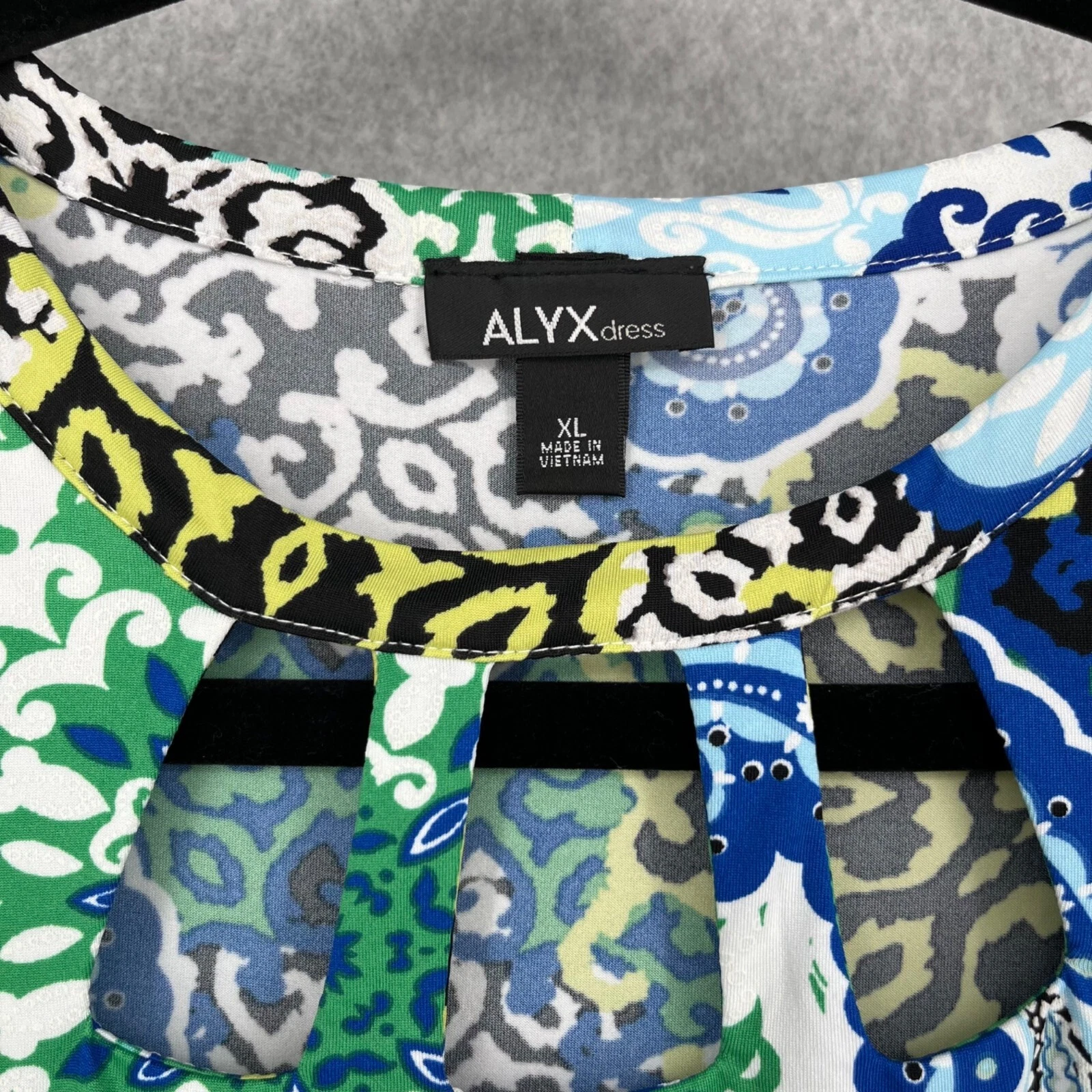 Abito donna Alyx senza maniche a tubino taglia XL lunghezza ginocchio paisley tasche elasticizzato N